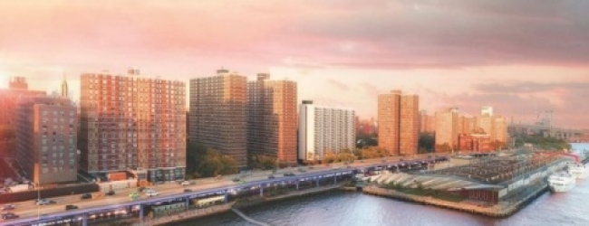 Piscina flotante en New York